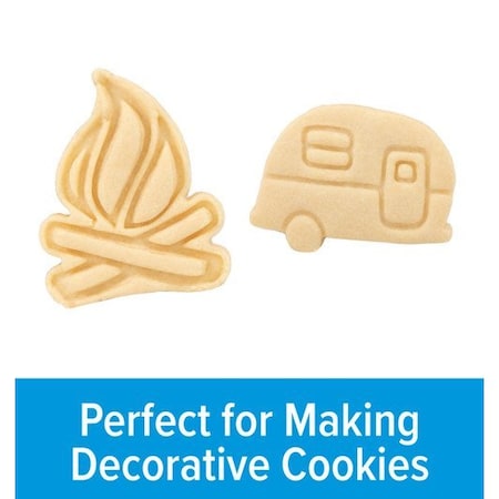 Camco LIFE IS BETTER AT THE CAMPSITE - COOKIE CUTTERS, 2 PK (CAMPER & CAMPFIRE) 53369